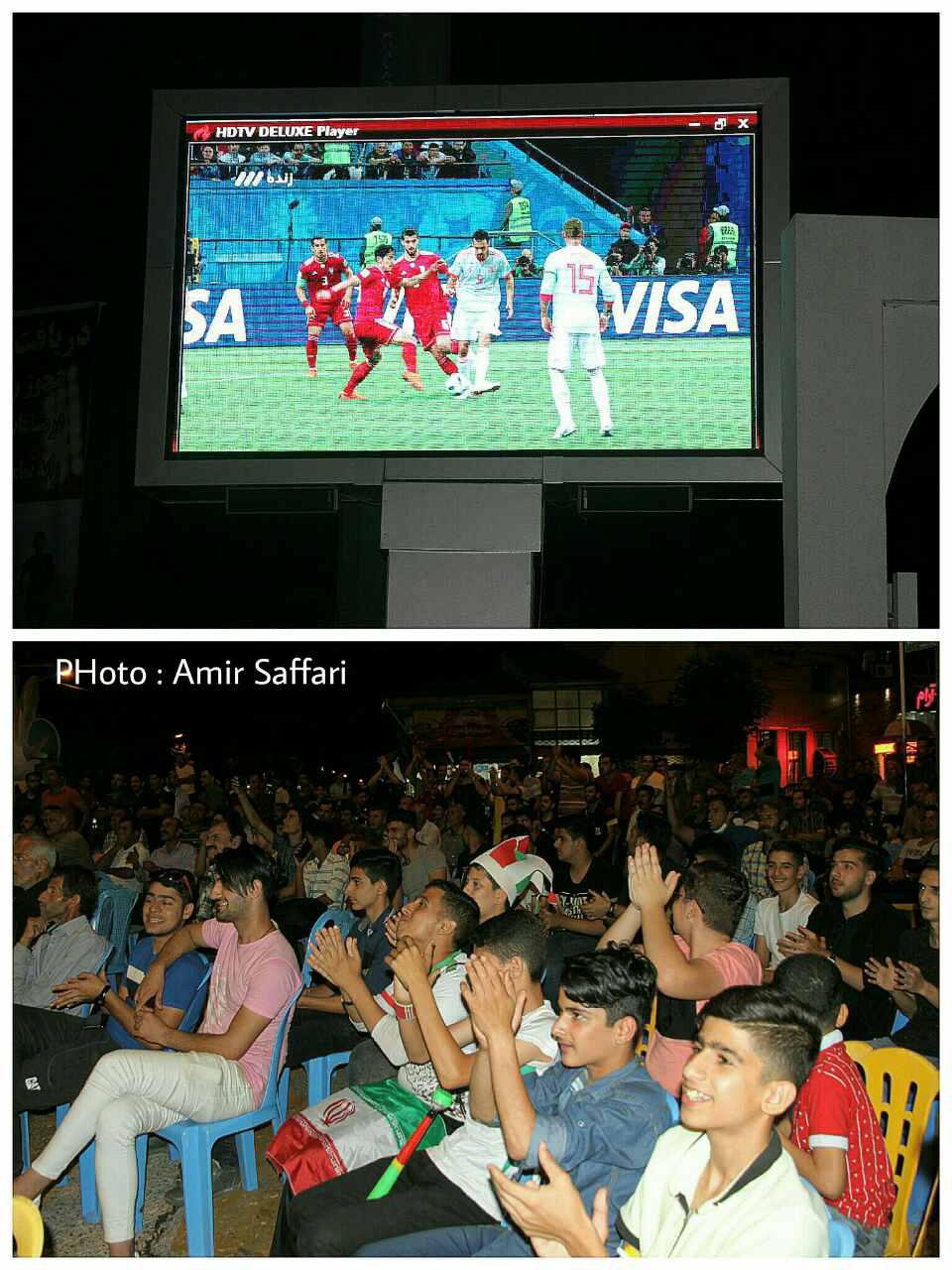 مردم خشکبیجار هم لذت تماشای جمعی فوتبال را چشیدند+تصاویر