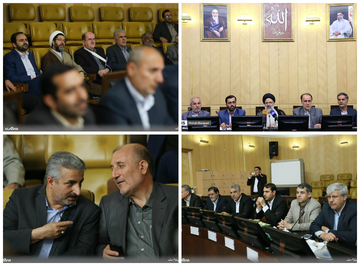 کوچکی نژاد در کنار رئیسی/ عباسی، شکری، نیکفر، جمالی و لاهوتی در نشست قالیباف+تصاویر