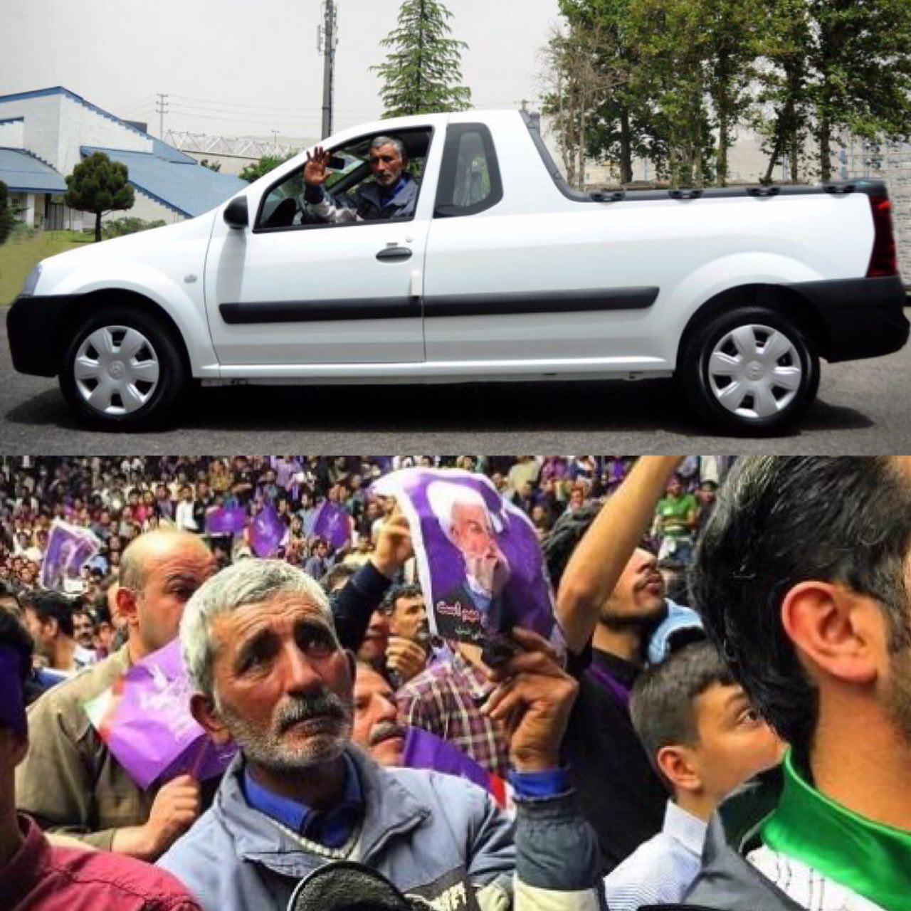اهدای یک دستگاه وانت تندر ایران خودرو به «میرزا آقا»