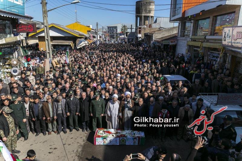 اختصاصی/ گزارش تصویری تشییع و تدفین پیکر مطهر شهید تازه تفحص شده در رشت و سنگر