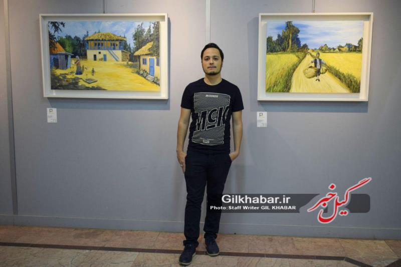 گزارش تصویری افتتاح نمایشگاه نقاشی «پیمان کرندی» در نگارخانه مارلیک رشت