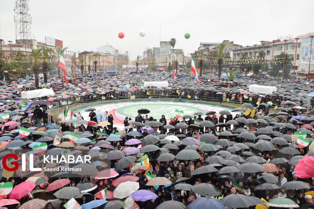گزارش تصویری 22 بهمن باشکوه شهر باران