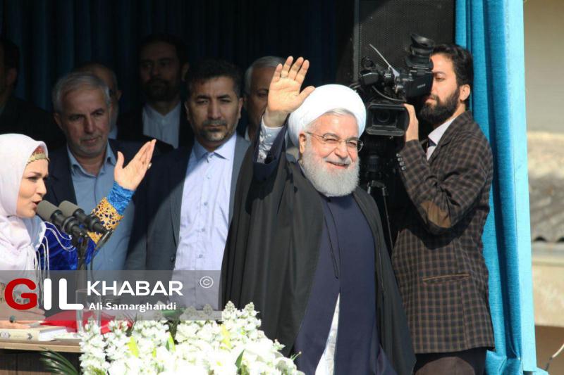 گزارش تصویری سخنرانی روحانی در لاهیجان
