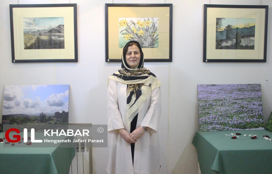 گزارش تصویری نمایشگاه نقاشی لیلا خوشبخت در خانه فرهنگ گیلان