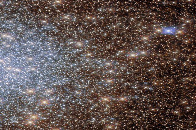 درخشش یک خوشه ستاره ای کروی از نگاه هابل
